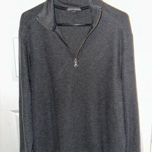 Men's Gray Quarter-Zip Sweater